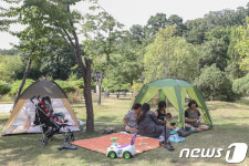 평화로운 휴일 즐기는 시민들