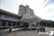 단체상봉 열린 금강산호텔