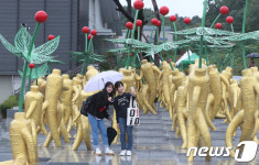 금산인삼축제 '인삼조형물 배경으로 셀카'