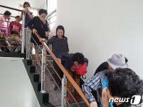 울산 온산소방서, 남부종합사회복지관서 소방훈련