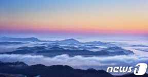 문수산 일출 장관