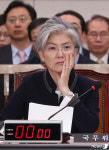 의원 발언 듣는 강경화 외교장관