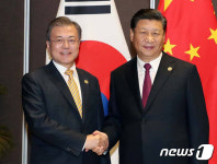 손 잡은 한·중 정상