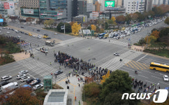 민주노총 행진에 대구 도심 혼잡