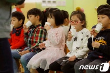 불소도포한 어린이들