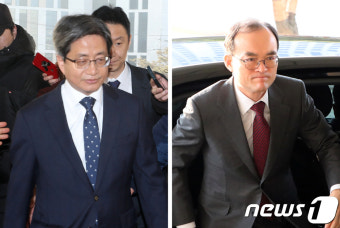 '양승태 전 대법원장 검찰 소환' 출근하는 김명수-문무일
