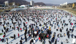 평창송어축제 절정