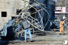 화마 덮친 초등학교 신축공사 현장