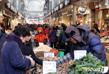 설 앞두고 전통시장 찾은 시민들