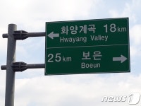 귀성길 헷갈리게 하는 청주~보은 국도 엉터리 표지판