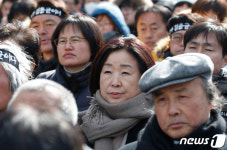 고 김용균 영결식 참석한 심상정 의원
