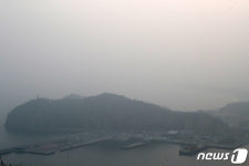 미세먼지 가득한 백령도