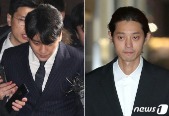 밤샘 조사 마치고 귀가하는 승리·정준영