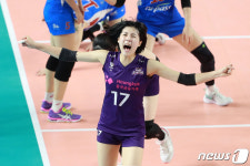 흥국생명 이재영 득점 성공