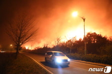 고성 산불을 피해서