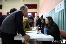 천진초등학교에 마련된 이재민 대피소