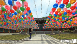 아름다운 연등에 빠진 신도