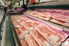 큰 폭으로 오른 삼겹살