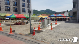 공사 현장서 치른 청양 청춘골목문화제 뒷말 무성 