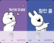KB국민카드, 오버액션 토끼 캐릭터 체크카드 출시