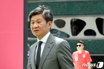 U-20축구대표팀 환영식 참석하는 정몽규 대한축구협회장