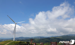 대관령 하늘목장 위 푸른하늘