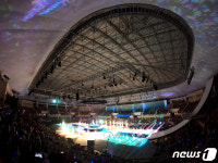 세계수영대회 개막식 열린 광주여대 체육관