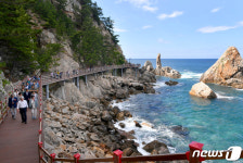 초곡용굴촛대바위길, 관광해설사 설명 들으며 걷는다