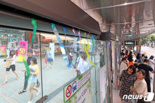 대구 도심 버스정류장 에어송풍기 설치