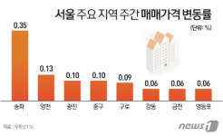 엇갈린 서울집값…재건축 대단지 송파구 0.35% 급등