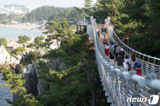 해안 절경 감상하며 건너는 추암 출렁다리