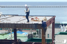아찔한 속초시청사 별관 공사현장