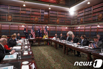 외교-국방장관 2+2회담하는 미국과 호주