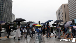 비 내리는 출근길