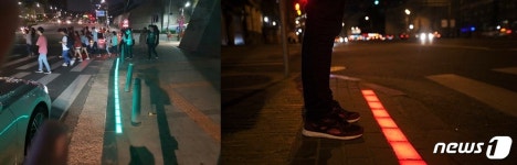 대전 서구, 초등학교 횡단보도 9곳 LED바닥신호등 도입