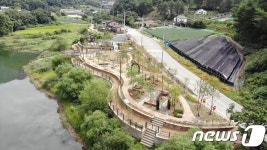 횡성 갑천면 삼거리저수지 인근 수변공원으로 새 단장