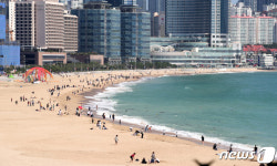 잔잔한 해운대해수욕장