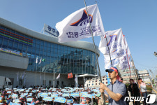 광주송정역 앞 800여명 노동자 운집