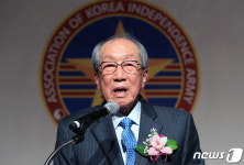 김영관 한국광복군동지회 회장의 기념사