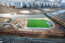 구로구, 안양천에 사시사철 푸른 인조잔디축구장 개장