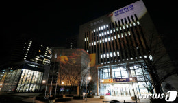 그린피스, 한전 외벽에 호주 산불 영상 투사