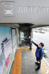 공항버스정류장 방역합니다