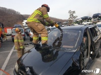 친환경폐차장 동강그린모터스서 119특수구조대 차량인명구조 훈련