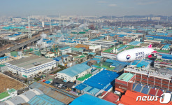 반월·시화 산업단지 대기오염물질 측정하는 무인비행기