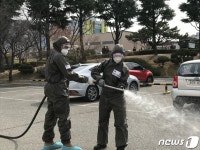 한·미 장병, 대구 한마음아파트서 코로나19 퇴치작전 수행