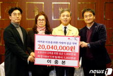 전주 외식업 이중본, 전주시-전주사람에 2004만원 성금