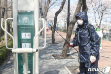 성동구, 송정제방 벚꽃길 집중 방역 실시