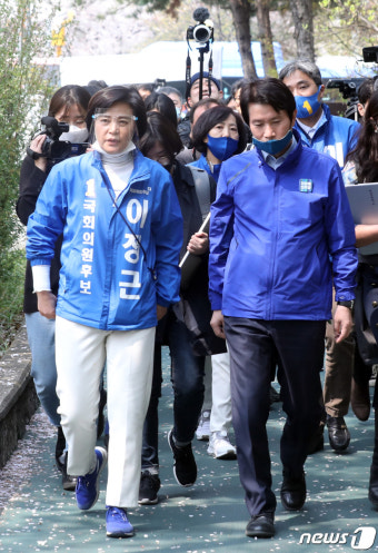 이정근·이인영 '합동유세 합니다'