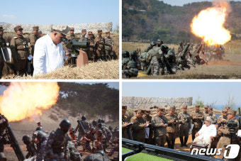 北 김정은, 박격포병구분대 포사격 훈련 현지지도(2보)