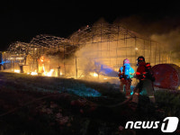 고흥 버섯재배 비닐하우스서 화재…인명피해 없어